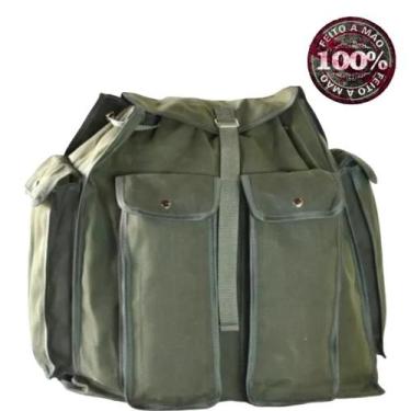 Imagem de Mochila lona motociclista camping pesca Extra G 80 litros impermeável 