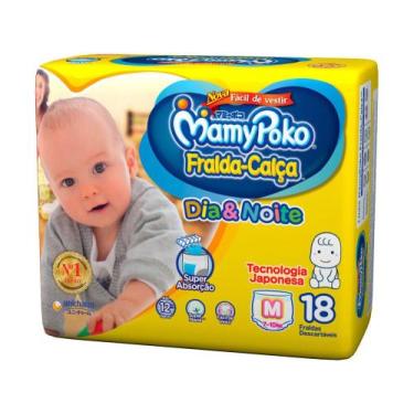 Imagem de Fraldas MamyPoko Dia e Noite Calça Tam. M - 7 a 10kg 18 Unidades