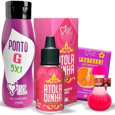 Imagem de Kit 4 Geis Sex Shop Lubrificantes Intimos Sexy Protudos Eróticos PGATA