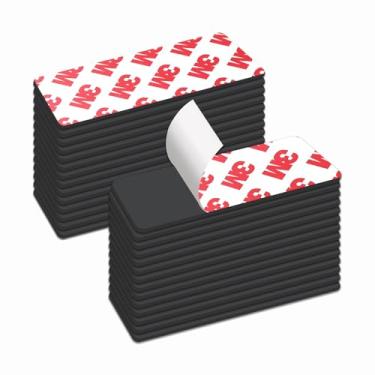 Imagem de STTMGN Fita magnética com suporte adesivo forte 3M, 2,5 x 7,6 cm, 28 peças, ímãs autoadesivos flexíveis, fita magnética plana de borracha magnética, disponível para artesanato DIY, projetos de arte,