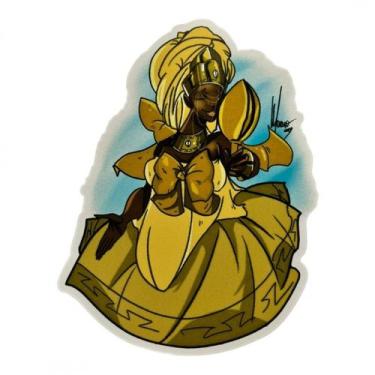 Imagem de Adesivo de Vinil Impermeável Oxum Amarela 10 x 13 cm - Lua Mística - 1
