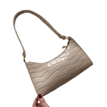 Imagem de Bolsa Sintética Crocodilo PU Pequena de Ombro/Mão Alça Curta - Modas F