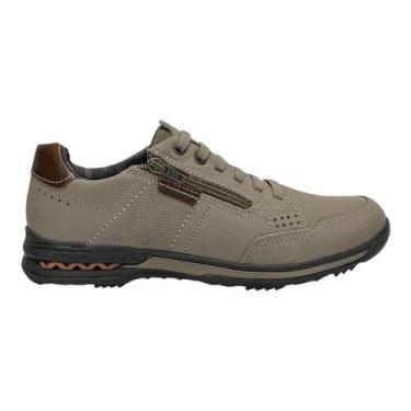 Imagem de Sapatênis Pegada Gold Amortech Masculino 114861 Nobuck Areia, Areia, 4