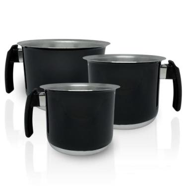 Imagem de Conjunto Fervedor Alumínio Leiteira Canecão Café 3 Peças - Alumínios P