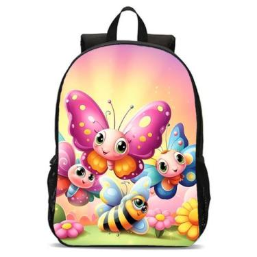 Imagem de Mochila Infantil Borboleta e Abelha Rosa - VIA LIVRE, UN, Rosa