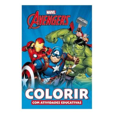 Imagem de Livro infantil - marvel colorir atividades educativas - avengers - RID