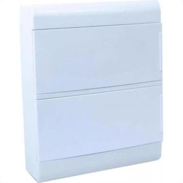 Imagem de Centrinho Steck Pvc Sobrepor Branco Para 24 Disjuntores Din Sem Barram