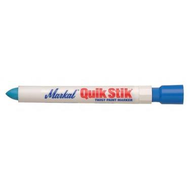 Imagem de Markal Marcador de tinta sólida 61070 Quik Stik Twist de longa duração, azul (pacote com 12)