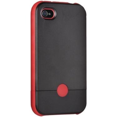 Imagem de Capa rígida para iPhone 4 da Philips (preta/vermelha)