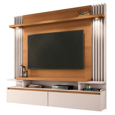 Imagem de Painel Para Suspenso 55 Pol. Ripado Khosmos H01 Off White-cinamomo - Mpozenato