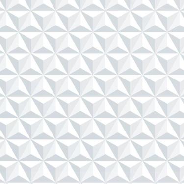 Imagem de Papel De Parede Adesivo Geométrico Triângulo Branco - 3,0M