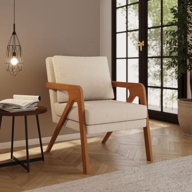 Imagem de Poltrona Decorativa Moderna Luxo Para Sala Escritório Xangai