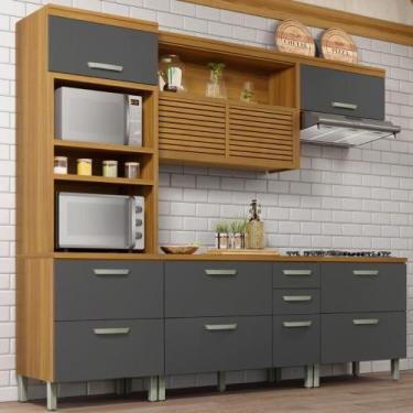 Imagem de Cozinha Completa 4 Peças 7 Portas 5 Gavetas 4 Nichos 100 MDF - Faura, 