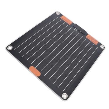Imagem de Painel Solar de 20W, Saída Dupla do Tipo C de Dupla Face 5v 2A Painel Solar Portátil Ultra Fino para Camping de Viagem