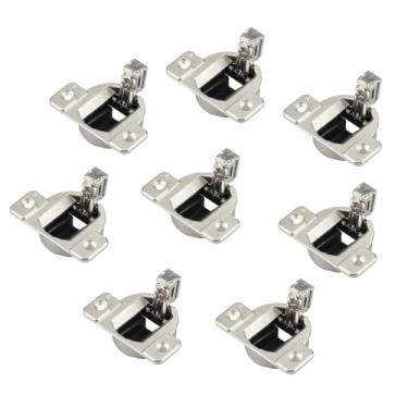 Imagem de Generic Dobradiças para portas de armário, 8 peças, aço inoxidável 304, 110 graus, parafuso, fechamento automático, compacta, 33 dobradiças para 130.11000.23
