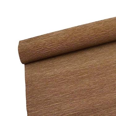 Imagem de ODETOJOY Rolo De Papel Crepom Premium 70G Para Fazer Flores, Branco, Verde, Rosa, Serpentina, 25 Cm Largura, 2,4 M Comprimento (Chocolate)