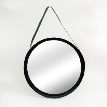 Imagem de Espelho Redondo com Alça 50cm Cazza Sirius Preto
