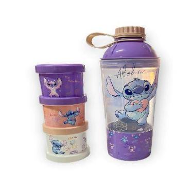 Imagem de Kit shakeira + potes 3 em 1 stitch plasutil