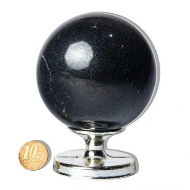Imagem de 01 Esfera Quartzo Preto Natural 10 a 20 cm 700 a 900g Tipo B - Cristai