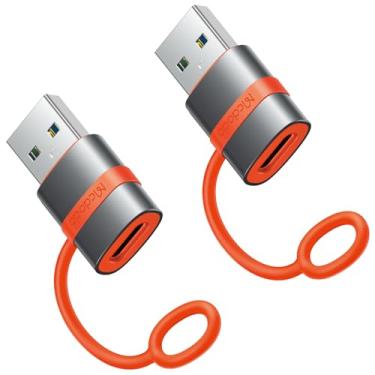 Imagem de mcdodo Adaptador USB-C para USB [pacote com 2], conversor de carregador fêmea tipo C para USB 3.0 macho para iPhone 16 15 14 13 12 Series, Apple Watch, Airpods, Switch, Galaxy
