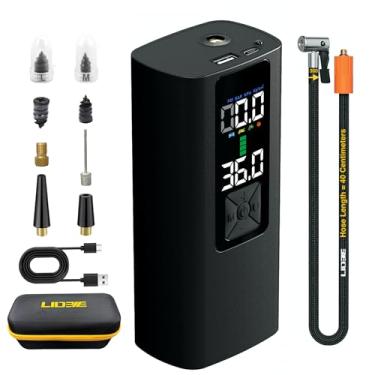 Imagem de LIDEIE Inflador De Pneus, Compressor Ar Portátil, Bomba Automática 150 Psi, Acessórios Para Carro Com Manômetro Digital Colorido, Inflação 4 Vezes Mais Rápida, Bateria Externa Recarregável Motocicle