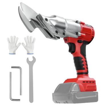 Imagem de HLiePiHa Tesoura De Chapa Metálica Sem Fio Para Bateria Milwaukee De 18 V, Tesoura De Metal Elétrica Sem Escova, Tesoura De 400 W, 2 Velocidades De Corte De Tesoura De Metal Variável Para Cortar Met