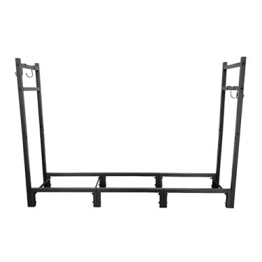 Imagem de FLCPJGV Suporte para Lenha de Ferro Forjado, Suporte Grande para Empilhamento, para Pátio, Economiza Espaço Na Garagem, Fácil Instalação, 44,8 X 9,8 X 31,5 Po
