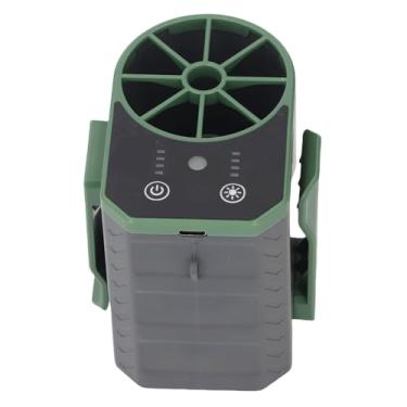 Imagem de SPYMINNPOO Ventilador de Correia Ajustável, Função de Lanterna LED, Fluxo de Ar Personalizável, Ventilador de Cintura Portátil Com Design Suspenso e Bateria de Longa Duração, para Externo, (5000mAh)