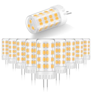 Imagem de Gardencoin Lâmpada LED G4 4W 480LM 2700K branco quente, 12V AC/DC, ângulo de feixe de 360°, substituição de halogênio T3, base de cerâmica de alta eficiência para paisagem, armário, luzes de teto