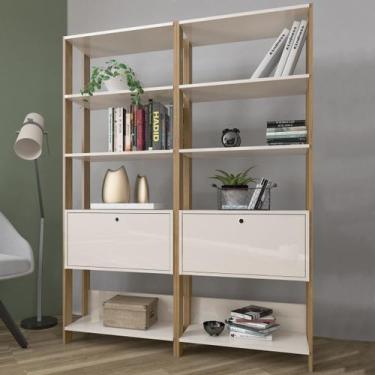 Imagem de Conjunto Estantes para Livros Match 2 Portas Basculantes 6 Prateleiras