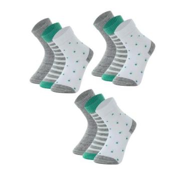 Imagem de Kit 9 Pares De Meias Mash Cano Médio Infantil Para Crianças Modelo Est