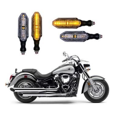 Imagem de KIT 4 Setas Esportivas Pisca de Led Modelo P26 Para Moto KAWASAKI Vulc