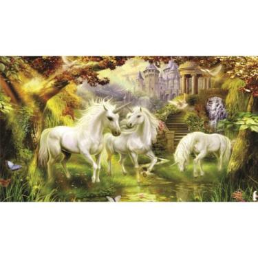 Imagem de Painel De Lona Unicórnios Na Floresta - Fabrika De Festa, 500x300cm