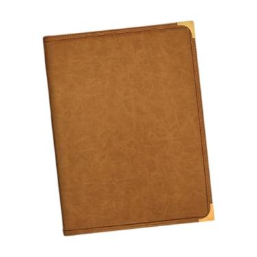 Imagem de Esquirla Capa para cardápio de restaurante 9,6 x 12,6 polegadas, elegante, transparente, com visualização clara, pasta para cardápios, para festas de, Marrom