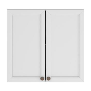 Imagem de Armário Aéreo Unna 2 Portas 80cm Branco - Poliman Móveis Branco