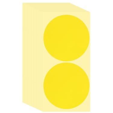 Imagem de PATIKIL 120 etiquetas adesivas coloridas de pontos, adesivos de preço circular de 10 cm, etiquetas autoadesivas para escritório, negócios, quintal, venda de garagem, decoração de casa, amarelo