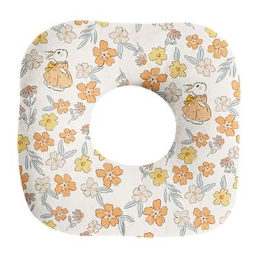 Imagem de Baoblaze Almofada de dormir lateral com protetor auricular e furo para relaxar no sofá de escritório e viagens, Flor Amarela