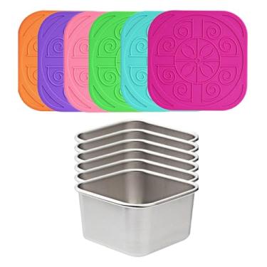 Imagem de YWJLQH 6 peças recipiente para molho condimento copo jarra para molho à prova de vazamento copo para para bar restaurante café derreter chocolate, 180ml