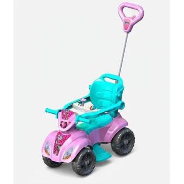 Imagem de Carrinho De Passeio criança Quadriciclo Infantil Com haste Empurrador 