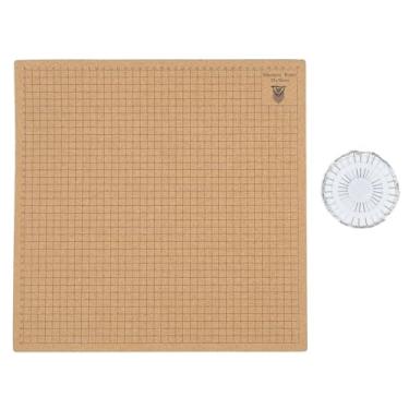 Imagem de Placa de macramê dupla face DIY grades trança placa de projeto com pinos para fazer joias pulseiras exibição artesanato tecelagem material de madeira macia 30 pinos incluídos (38 x 38 cm)