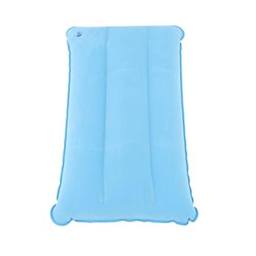 Imagem de Domary Travesseiro Inflável, PVC Dobrável Prevenção De Vazamentos Upgrade Mochila Travesseiro Com Reunindo Tecido, para Camping Caminhadas Mochila (#1)