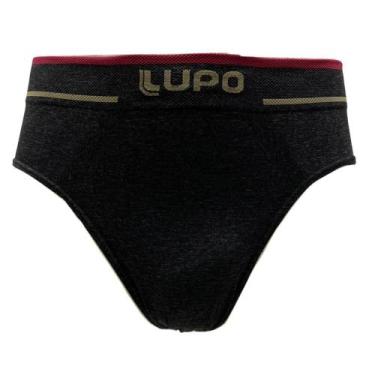 Imagem de Cueca Lupo Slip Seamless Masculina, G, Preto mescla