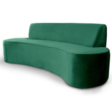 Imagem de Sofá 4 Lugares Sala de Estar 260 cm Bélgica Veludo Verde