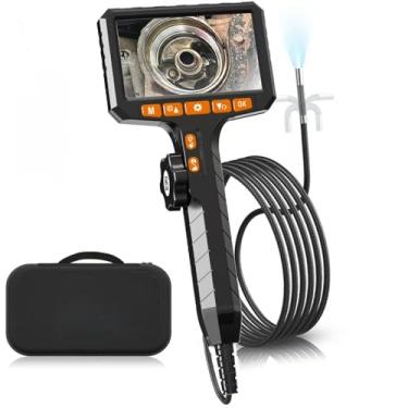 Imagem de SCOPIX Boroscópio articulado bidirecional com lente ultrafina de 0,6 cm, tela de 4,3 polegadas e gravação HD 1080p, câmera de inspeção de endoscópio industrial com 6 luzes LED para motor automotivo