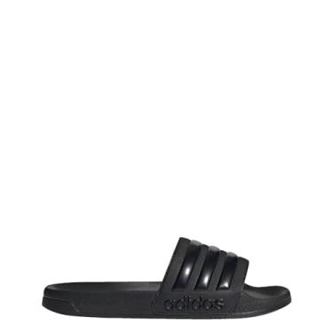 Imagem de adidas Sandália de banho unissex para adultos Adilette, Núcleo preto/núcleo preto, 10