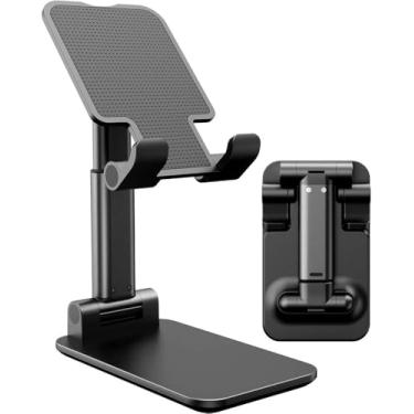 Imagem de Suporte de Mesa Universal para Celular e Tablet – Dobrável, Ajustável, Antiderrapante e Portátil Premium