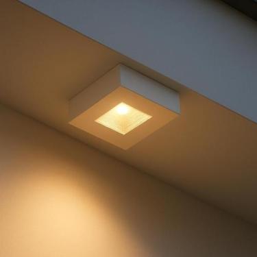 Imagem de Spot Beiral Led Incluso de teto 3000k Branco Quente Bivolt Quadrado Br