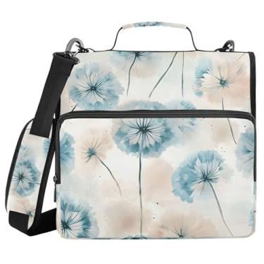 Imagem de xigua Fichário de dente-de-leão com alça de ombro e alça para facilitar o transporte, fichário de 3 anéis de 3 cm para escola, painel de expansão e arquivo expansível