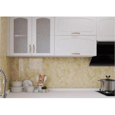 Imagem de Papel De Parede Adesivo De AlumíNio Para Cozinha – à Prova De áGua E Resistente A óLeos, Adequado Para ArmáRios E Paredes(Marmore,5M*60CM)