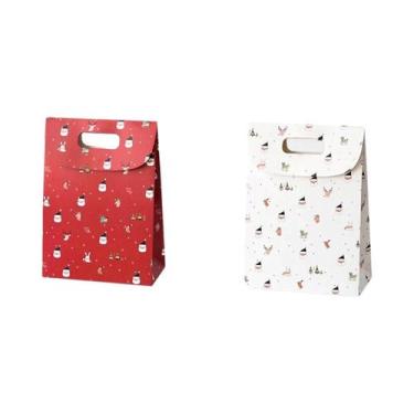 Imagem de Caixa de presente de Natal saco de doces portátil flip cover lembrança